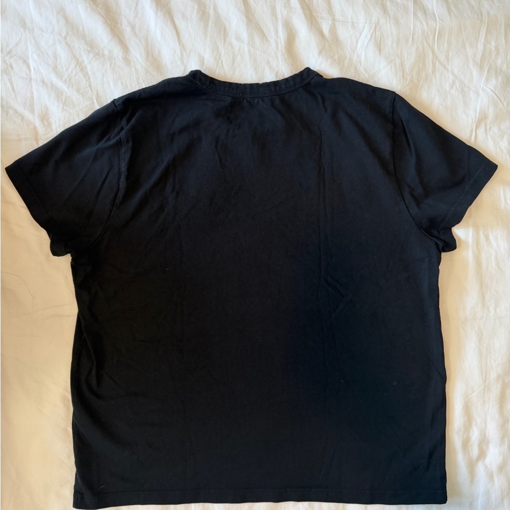 Madewell Black Crew Tee with Script Label - Picture 2 of 6